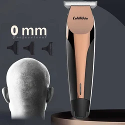 Cortadora de pelo eléctrica profesional para Barbero, afeitadora de barba recargable con cuchilla en T de 0 MM para hombre