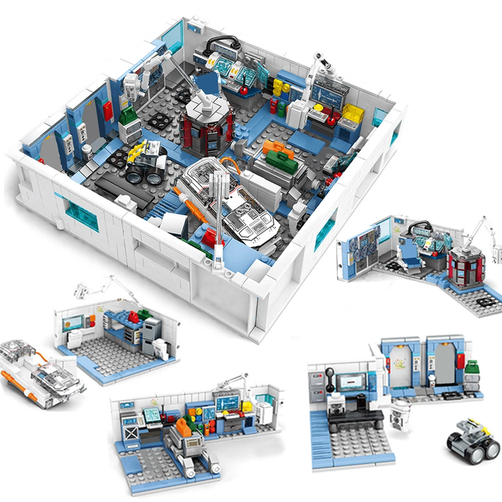 4-IN-1 Space Station Building Blocks With Astronaut Mini Dolls Early Learning Science Exploration DIY Bricks Christmas Gifts Toy