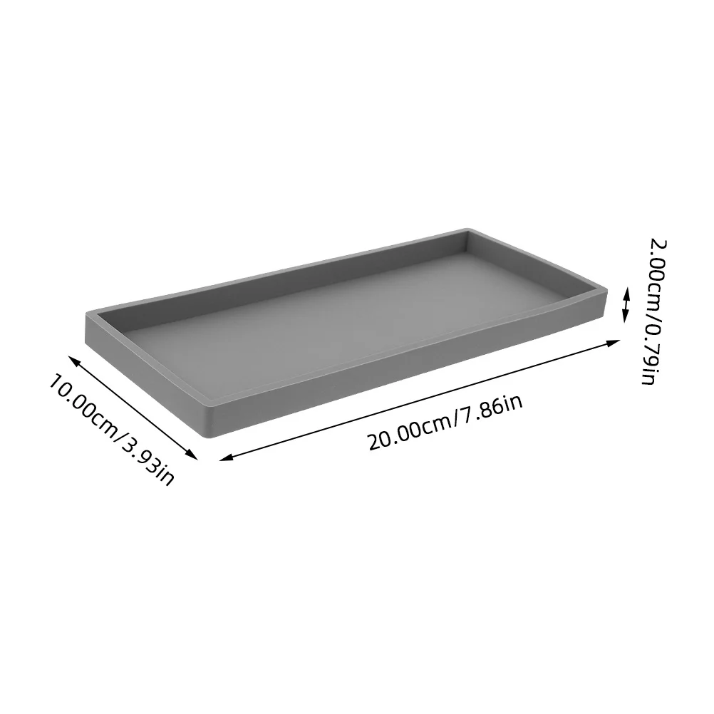 Bandeja de baño de silicona, organizador Rectangular, soporte para jabón, bandeja de almacenamiento antideslizante, organizador de baño, 3 uds.