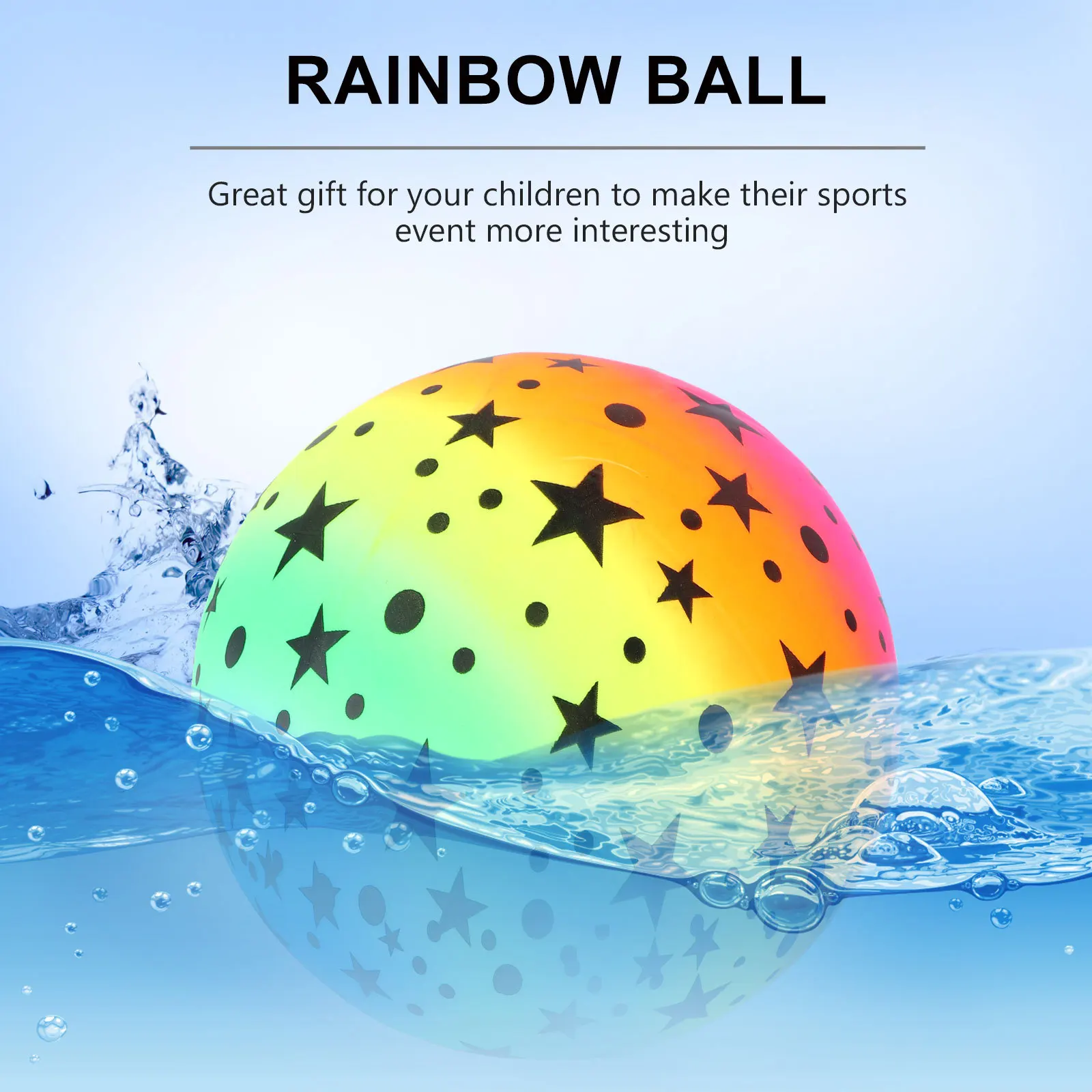 5 szt. tęczowych piłek, grube, elastyczne piłki do skakania, zabawa dla dzieci, łapanie, rzucanie, trening umiejętności, gra na zewnątrz i wewnątrz, elastyczna piłka plażowa