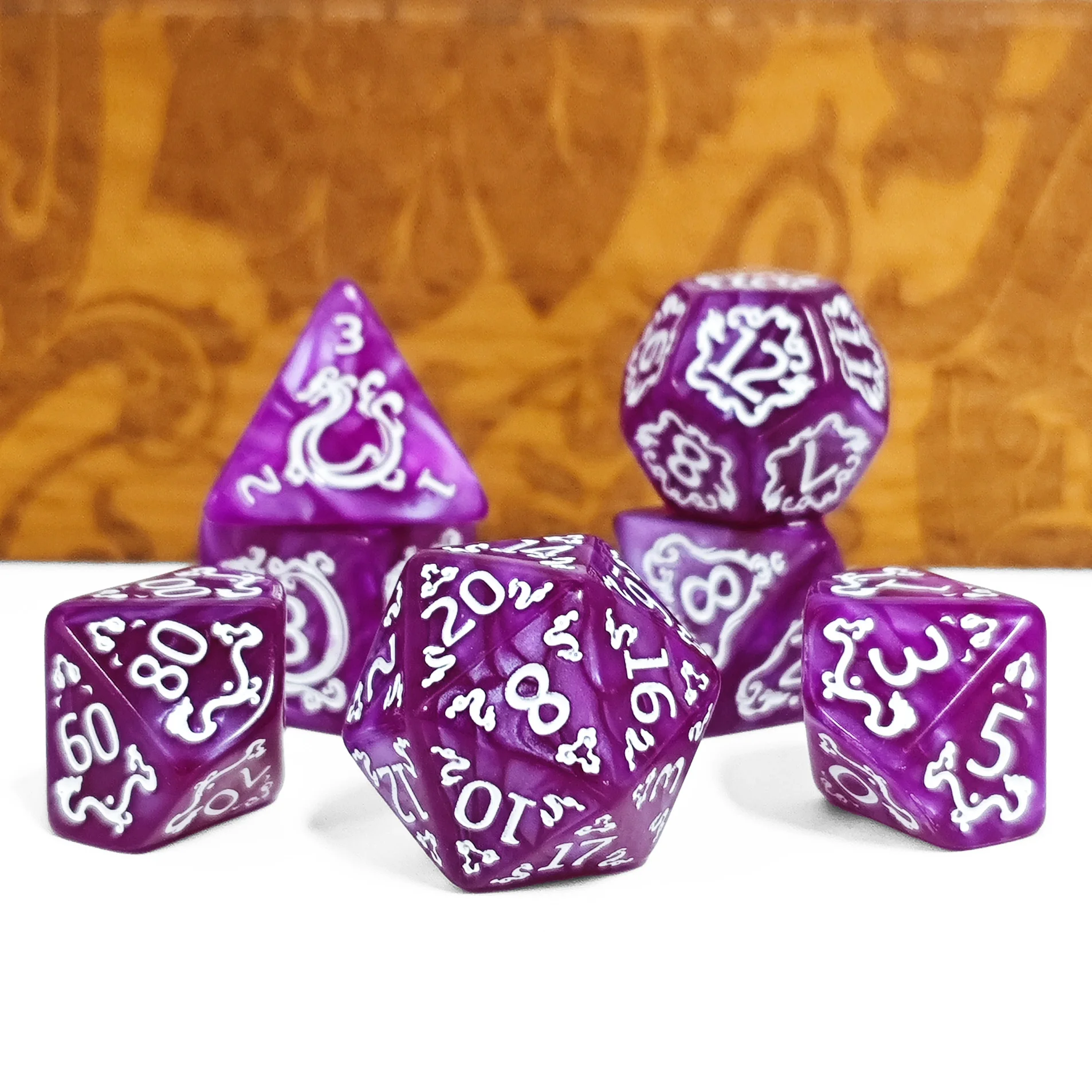 DND النرد 7 قطعة/المجموعة التنين نمط النردات متعددة السطوح لعب الأدوار D & D TRPG مجلس لعبة النرد كهدية الترفيه الملحقات #3