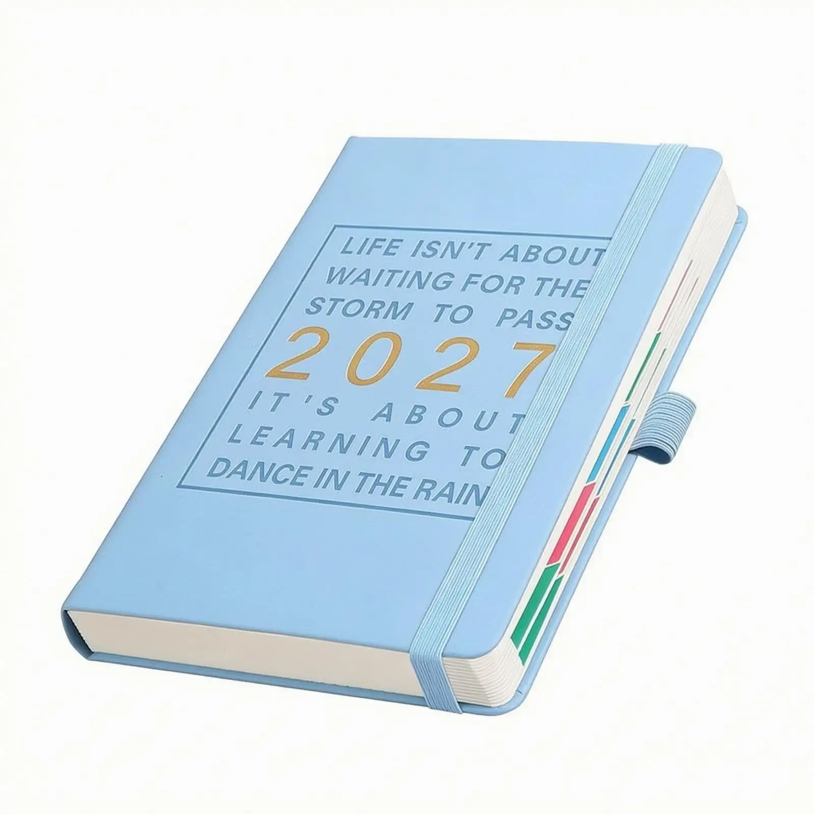 2027 Weekly Planner Notebook PU Leather Ruled Agenda with Pen Loop for Office Home School Organization