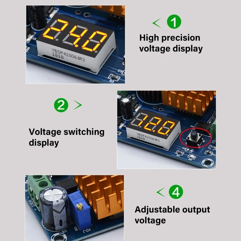 T3EE XH M411 Voltages Regulator Module DCDC Converter 4V-35V to 5V-45V Adjustable for Professional Use