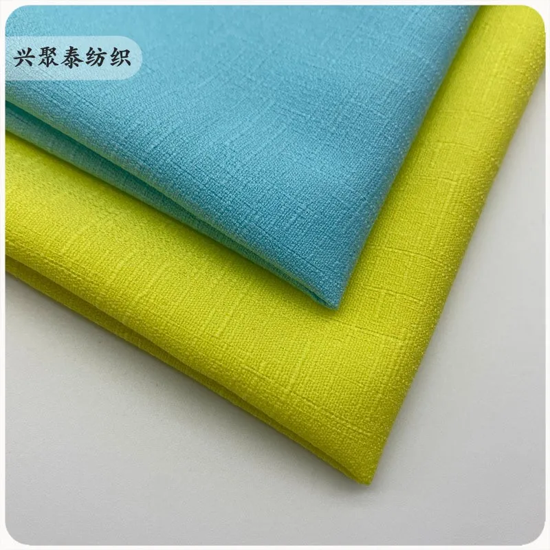 

joint linen fabric polyester woven 145G thickened non-transparent Hanfu women's dress material imitating