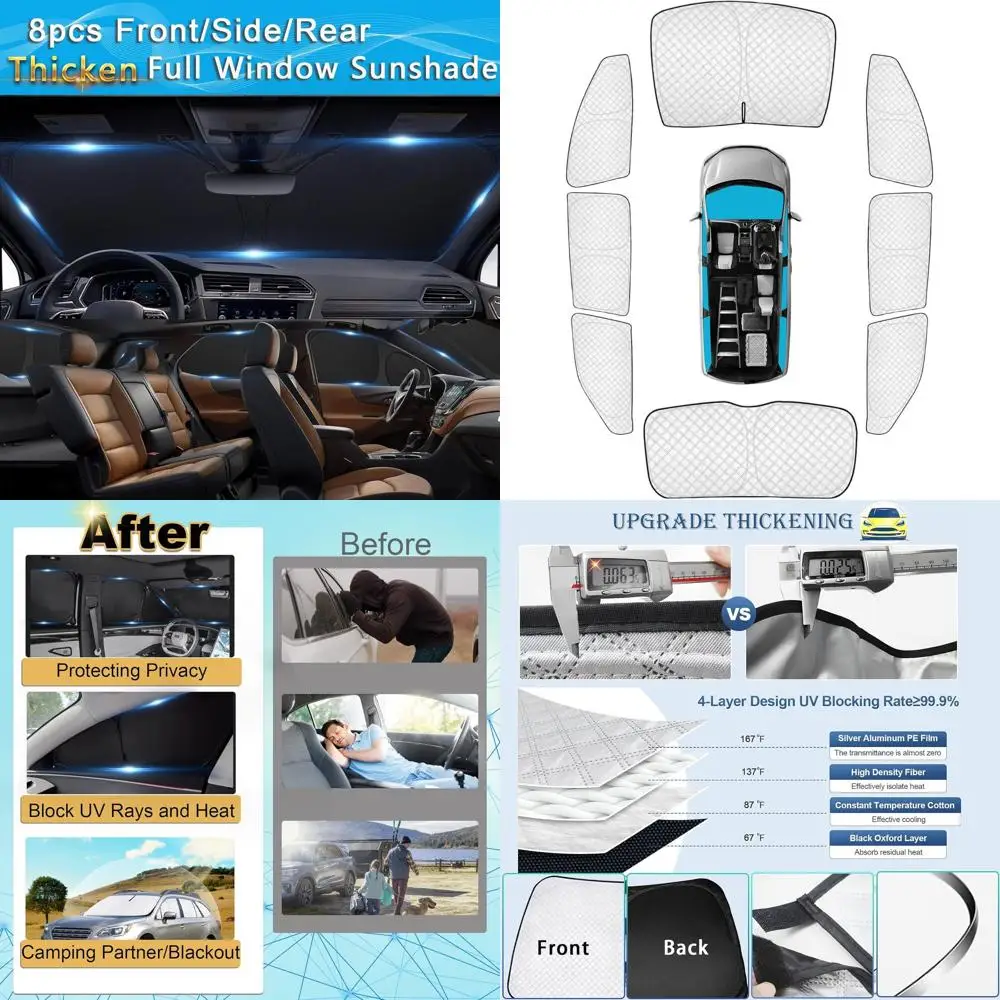 

UV-Blocking Car Window Covers for Odyssey Elite 2018-2024, Full Set Sunshades for Side and Rear Windows, Privacy Blackout for Ou