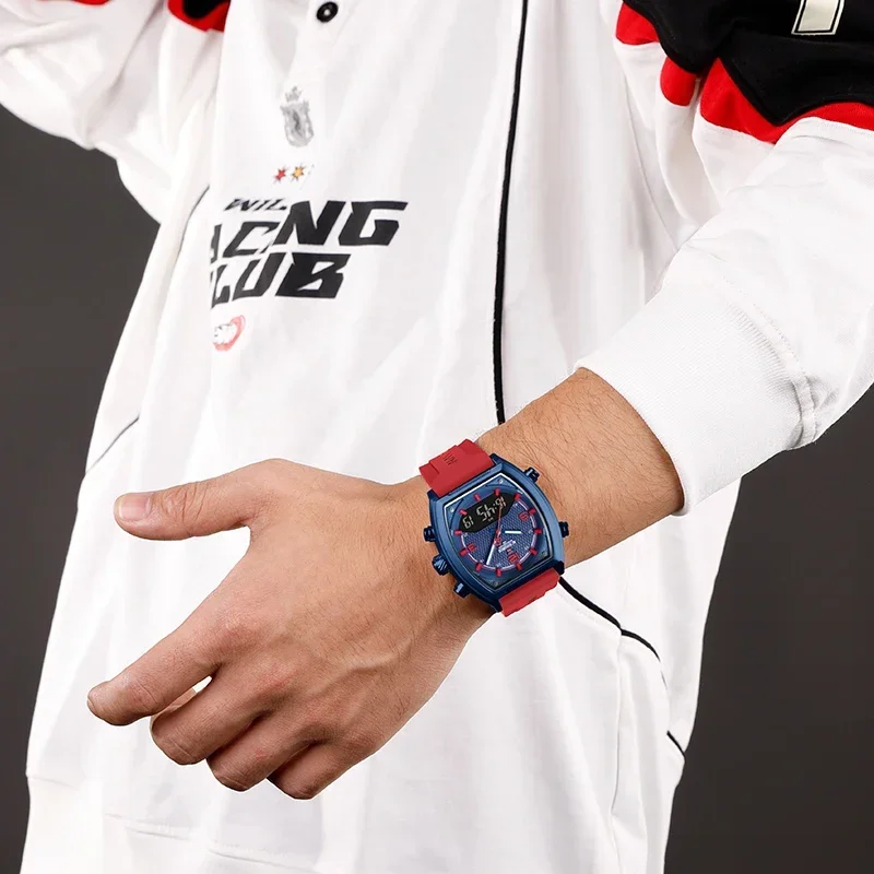 2025 NAVIFORCE Military Watch Army Men's Watches  Dual Time Display 3ATM Water Resistant Man Sports Outdoors Wristwatch Clocks