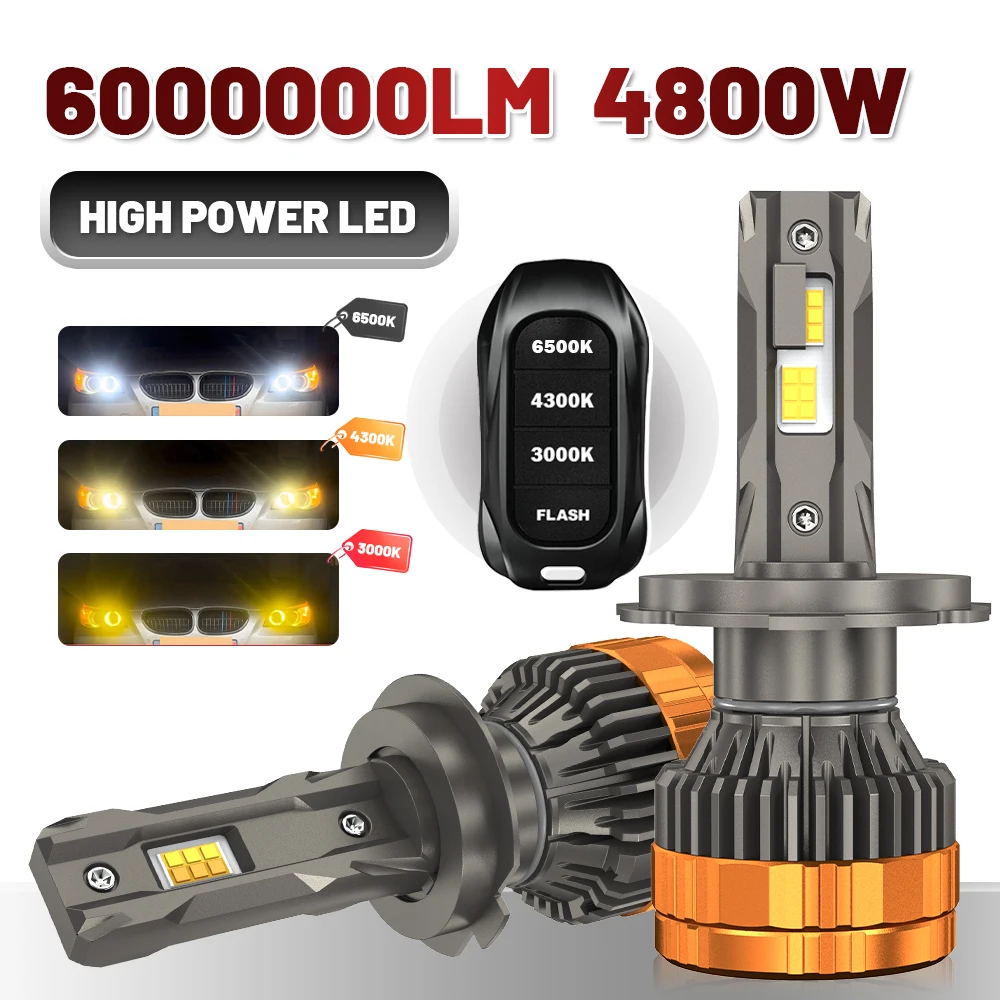 H7 LED Car headlight bulb Canbus No Error H1 LED H8 H11 9005 9006 9012 HB3 HB4 H4 Car Headlight Auto Fog Lamp LED Bulbs 12V