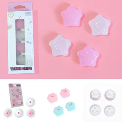 Stars Ghost trasparente Glitter Joystick Silicone Thumb Stick Grip Cap per Nintendo Switch Oled NS Lite Joy-con Bling Soft Cover