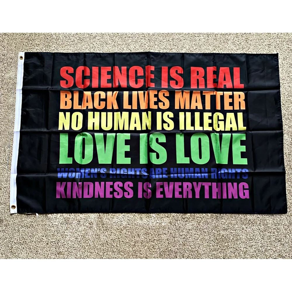 Custom LOVE IS LOVE BANNER For 3'X5' OR 2X3FT WITH TRUMP Flag