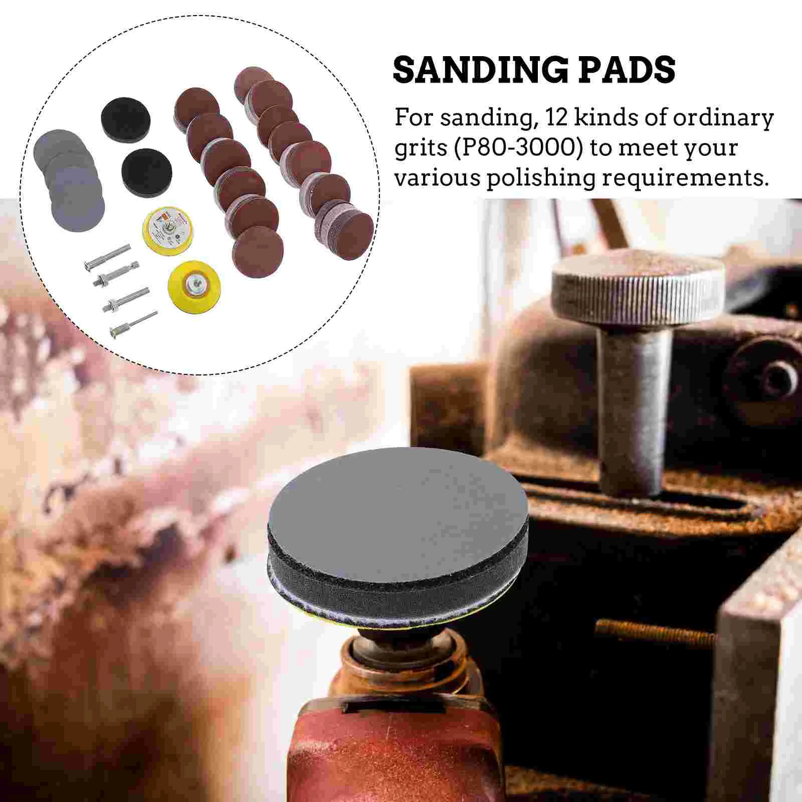 Sanding Disc Set Power Discs Pads Kit for Grinder Drill Surface Conditioning Accessories Wet Dry Sandpaper