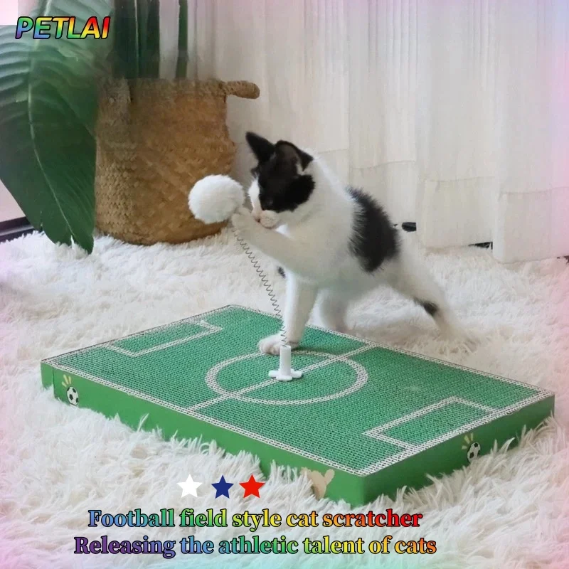 

Cat scratching board scratching post football field style summer sports vitality interactive spring ball detachable durable