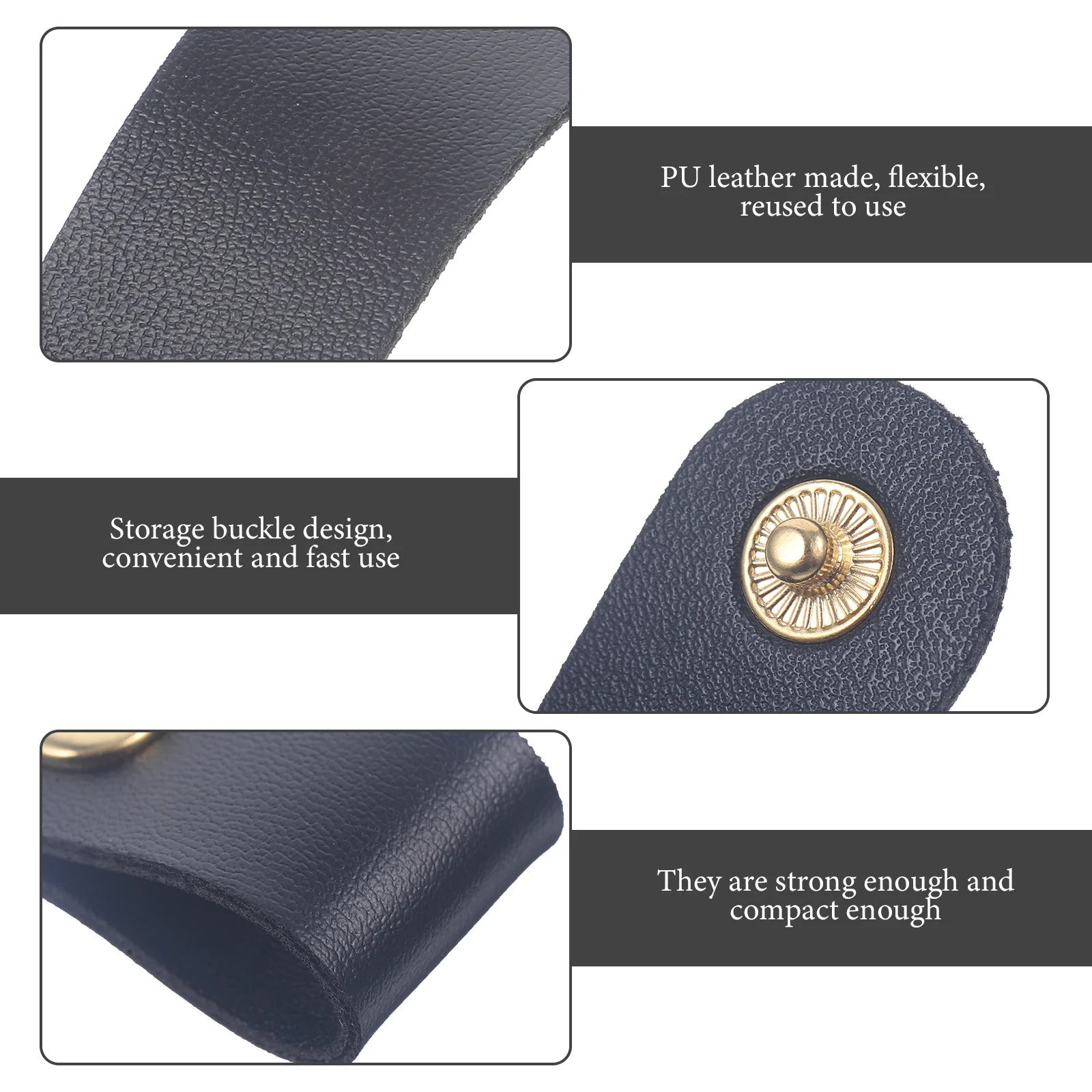 

5Pcs Cable Organizer Straps Stylish Faux Cord Holders for USB Charging Cables Easy to Use and Durable Cable Organizer