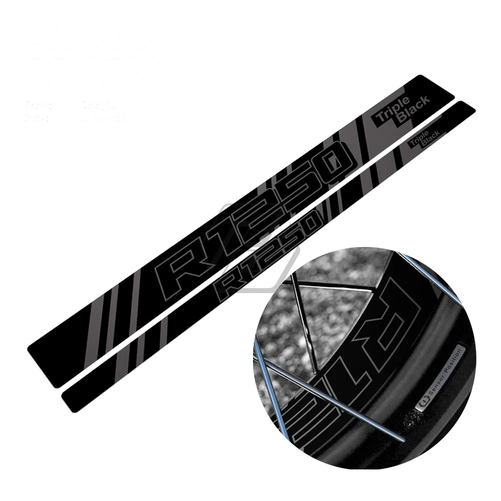 For BMW R1200GS R1250GS Adventure After 2006 Motorcycle Front/Rear Wheel Reflective Sticker