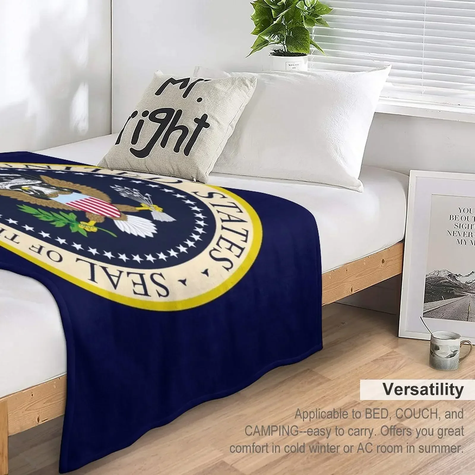 SEAL OF THE PRESIDENT OF THE UNITED STATES US USA Throw Blanket valentine gift ideas Hair Furry Blankets