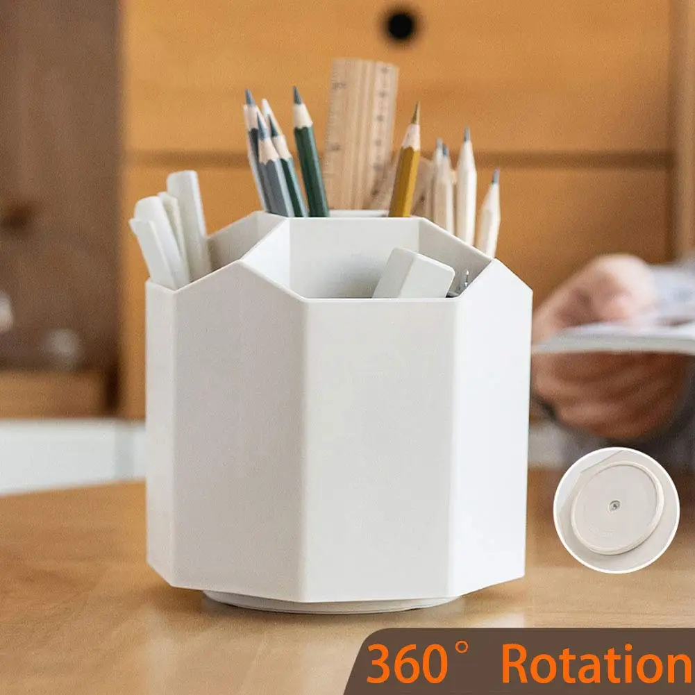 360 Degree Rotatable Pen Holder Desktop Manager With Pen Holder Office Accessories Pen School Supplies Manager