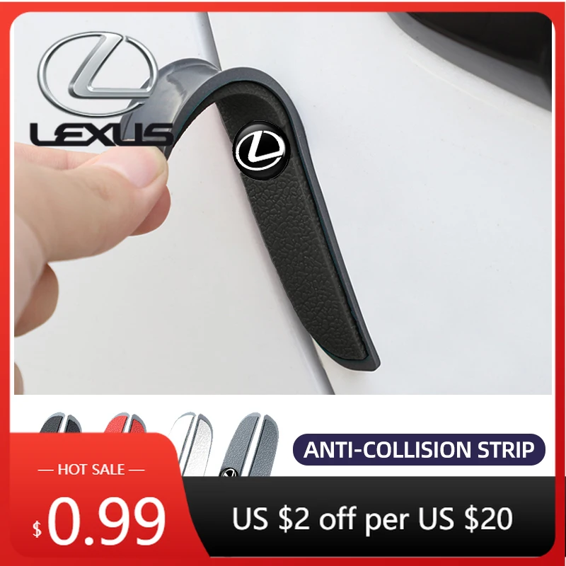 

Interior Stickers 4PCS Car Stickers Door Edge Anti Collision Protector Strip Accessories For Lexus CT ES GS NX IS250 CT200h IS30