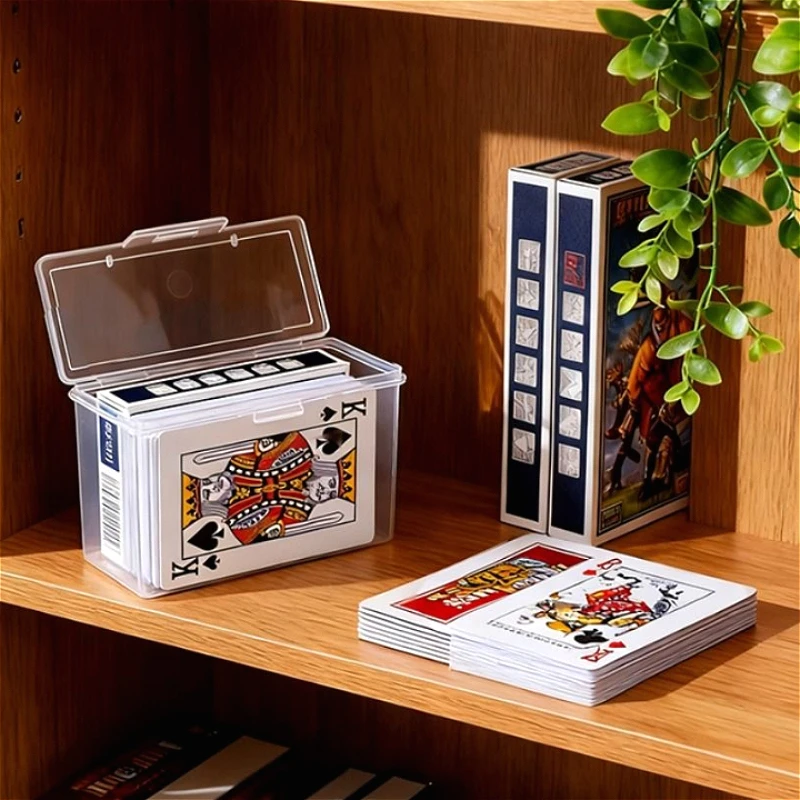 

Transparent Playing Card Storage Box Plastic Organizer Case for Game Cards Business Cards ID Holder Container Case Deck Holder