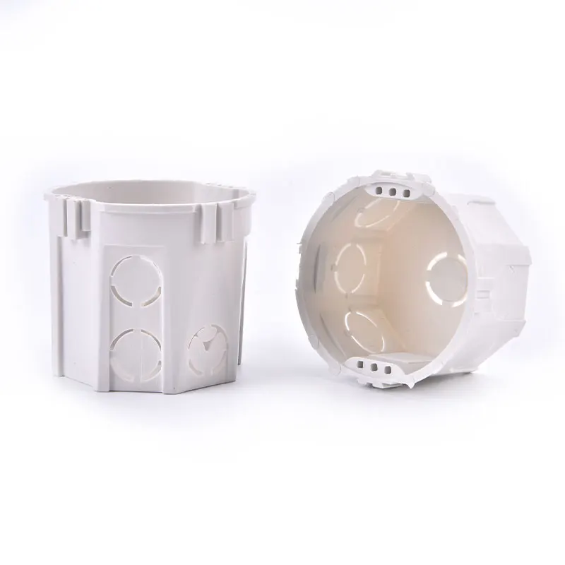 Wand Montage Weiß Box Interne Kassette Für EU Standard Schalter Und Steckdose Runde Basis Draht Box