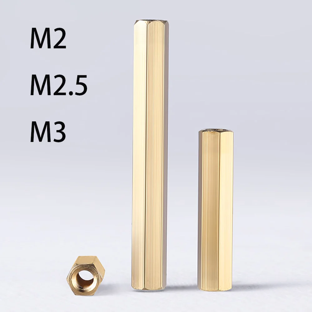 Hexagonal Pcb Motherboard Spacer Thread Pillars Hex Standoff Spacer Double Pass Hex Brass Standoff Board Pillar M2 M2.5 M3