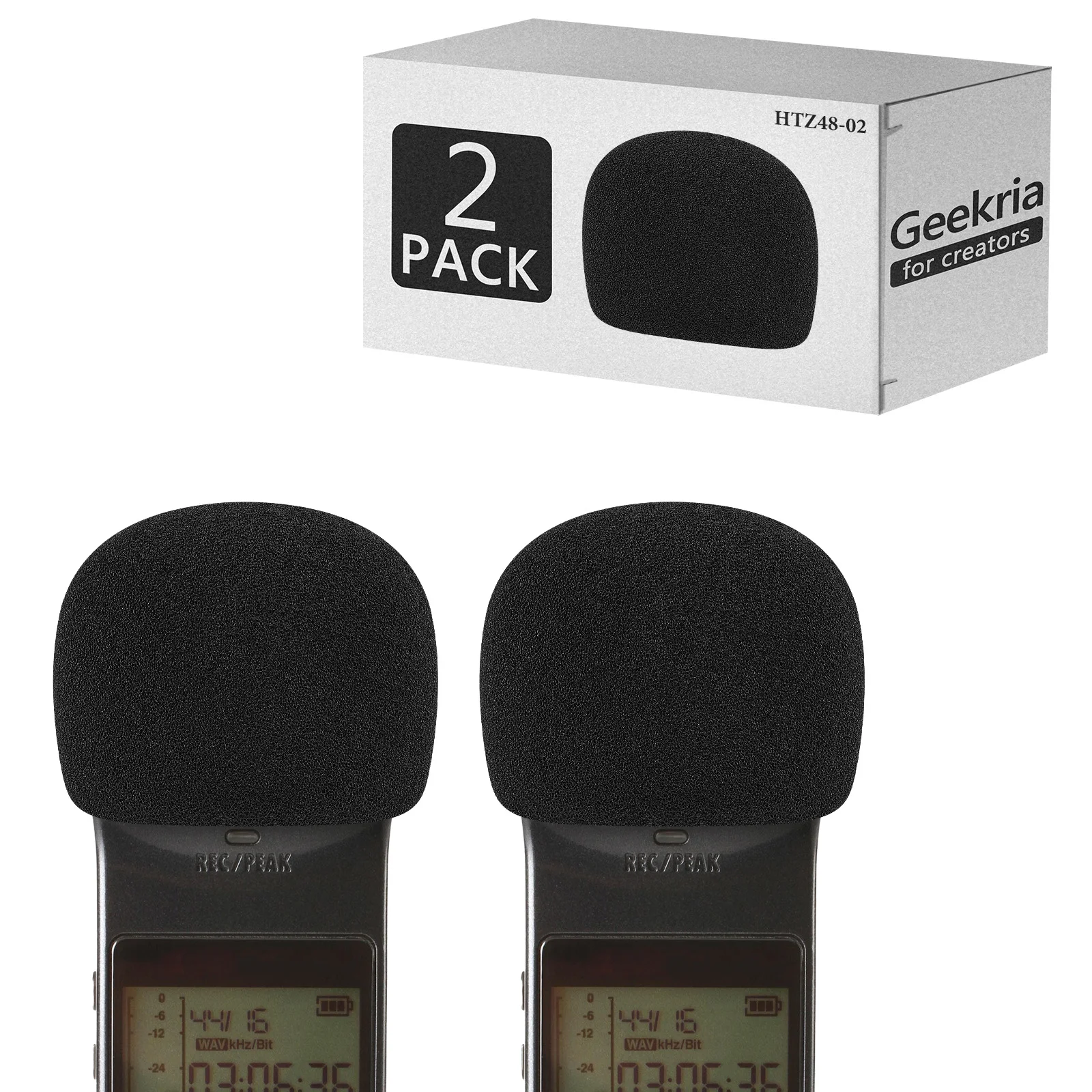 

Ветровое стекло Geekria для Creators из пенопласта, совместимое с диктофоном ZOOM H1, ветрозащитным чехлом для микрофона, губчатым фильтром