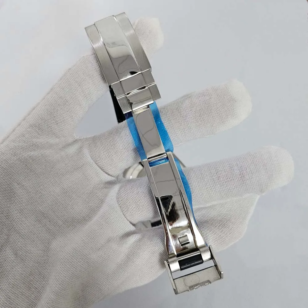 إكسسوارات ساعات جديدة 39 ملم طقم علبة من الفولاذ المقاوم للصدأ مرآة كوارتز ياقوت لحركة VK63