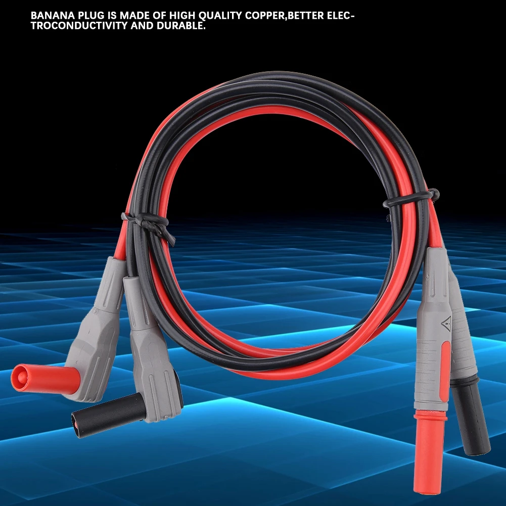 P1300D Electronic Digital Multimeter Test Leads with  Clips Replaceable Probe Tips Set Test  Suite