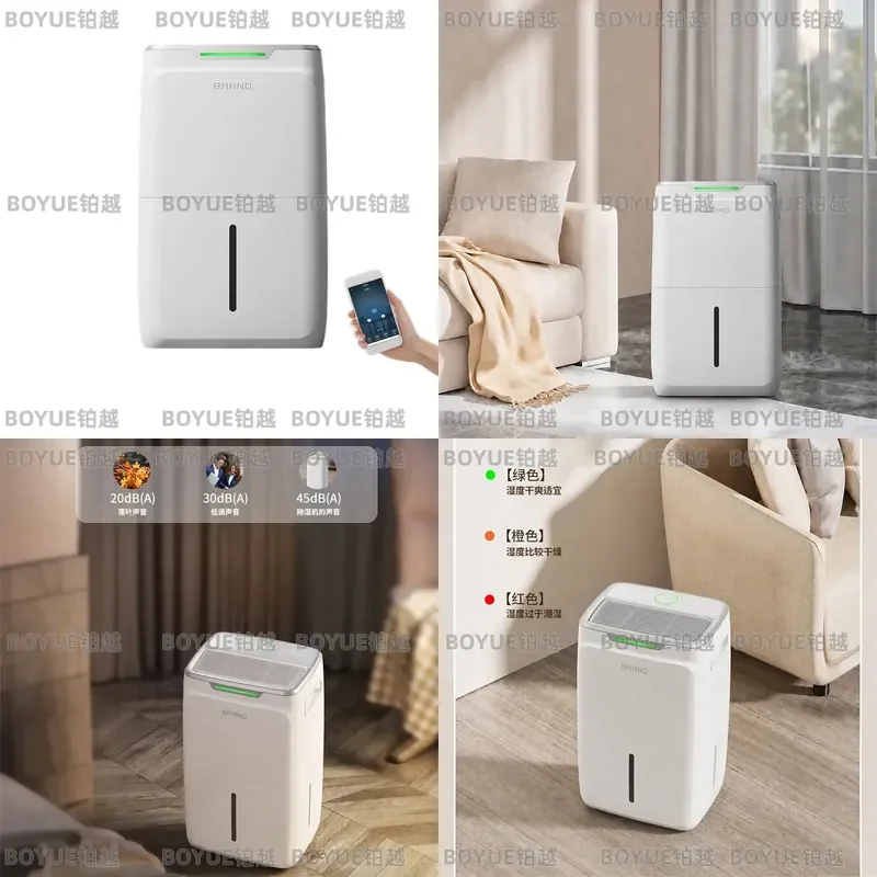 15L Home Dehumidifier for Basement Low Noise Intelligent Moisture Absorber Dryer Air Purification Device Quiet Operation