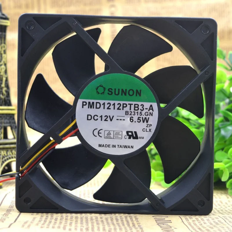 PMD1212PTB3-A 12V 6.5W 12025 12cm พัดลมทำความเย็น3สาย PMD1212PTB3 A