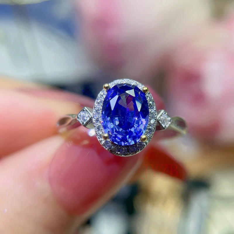 

925 silver ring Tanzanite ring high sense light luxury niche design INS female opening ring fashion personality