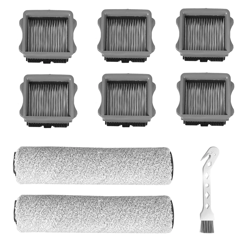 Rollo de cepillo y filtro de vacío para TINECO IFLOOR, IFLOOR3, Floor One S3, pisos de madera dura, piezas de aspiradora en seco y húmedo