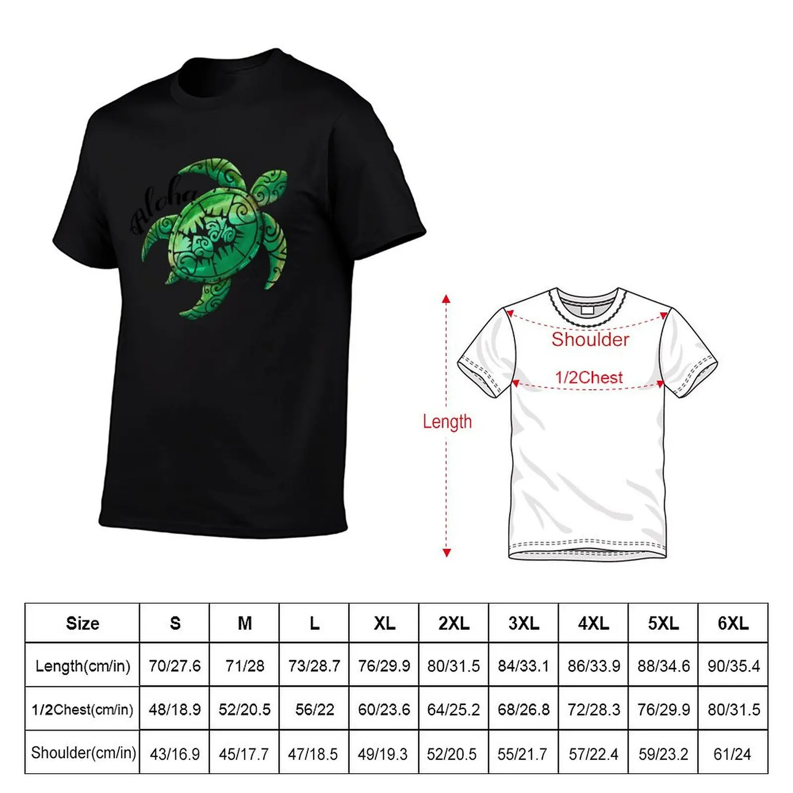 VIntage Hawaiian Turtle Surfacing T-Shirt High Elasticity Sports T-Shirt
