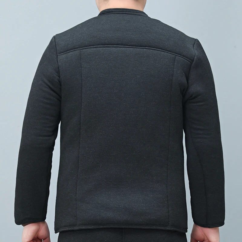 سترة سميكة من صوف الجمل للرجال في منتصف العمر وكبار السن، معطف شتوي من القطن المرن، ملابس عملية بأسلوب كاجوال بزر واحد