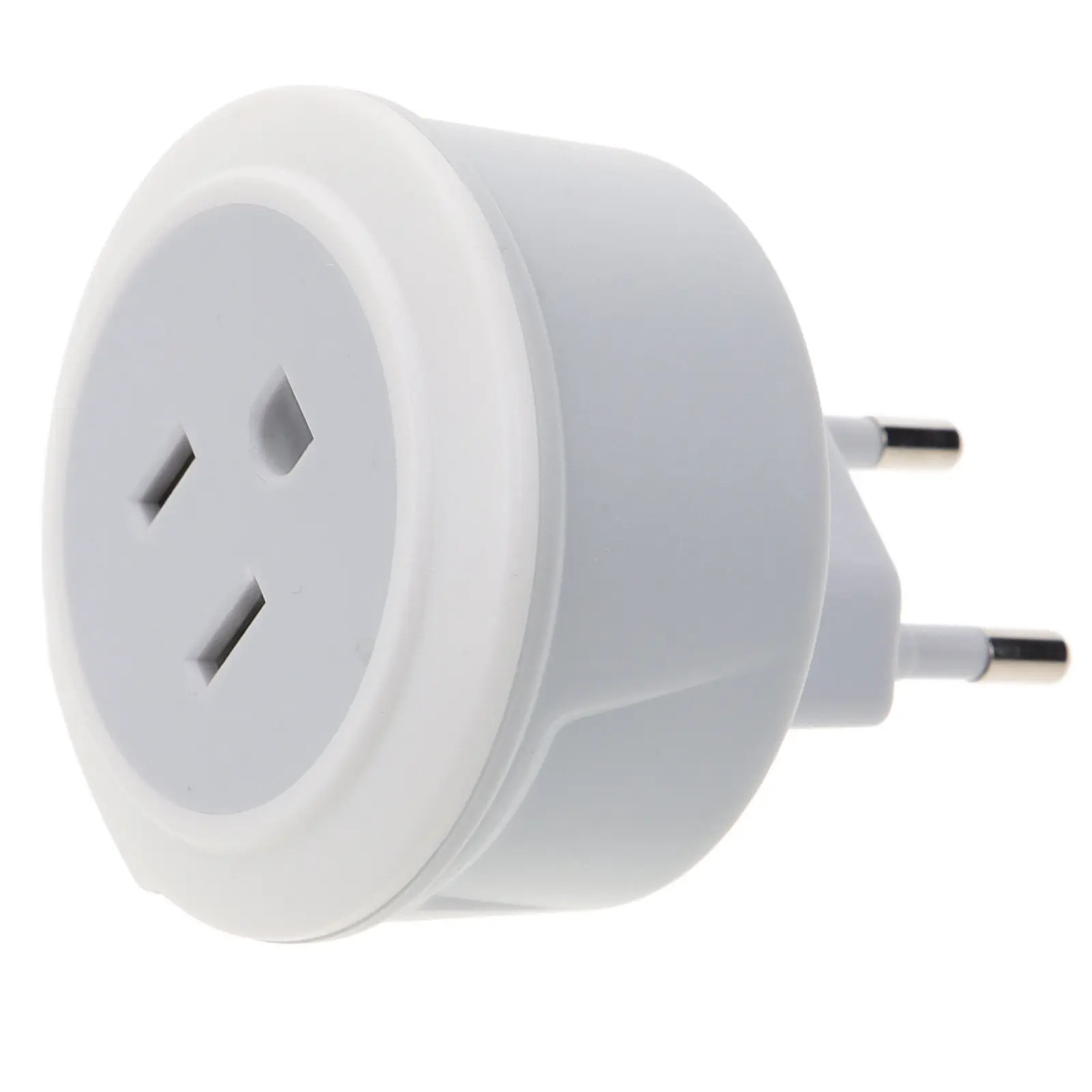 White Dual Head Us to Eu Plug Adapter Compact Travel Power Socket Converter Converter for Travel Power Adapter