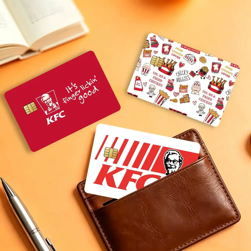 Grandpa K-KFC-S Logo Matte Card Stickers For Credit Cards Debit Cards And Transit Cards 4Pcs