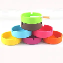 Portable Rubber Ashtray Silicone Soft Eco-friendly Round Ashtray Ash Tray Holder Lot For Smoking Cigarette Cigar Home Decoration