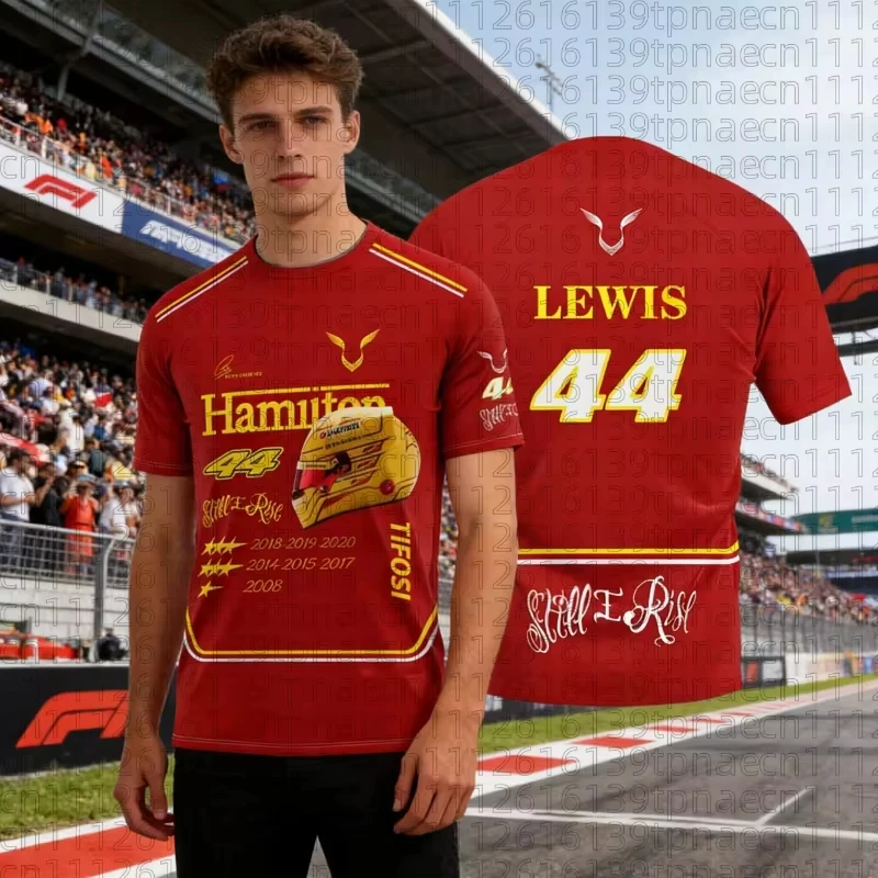 Fashion 2026 new model racing car number 44. Les Hamilton casual summer surfing T-shirt. Family and children's T-shirt.