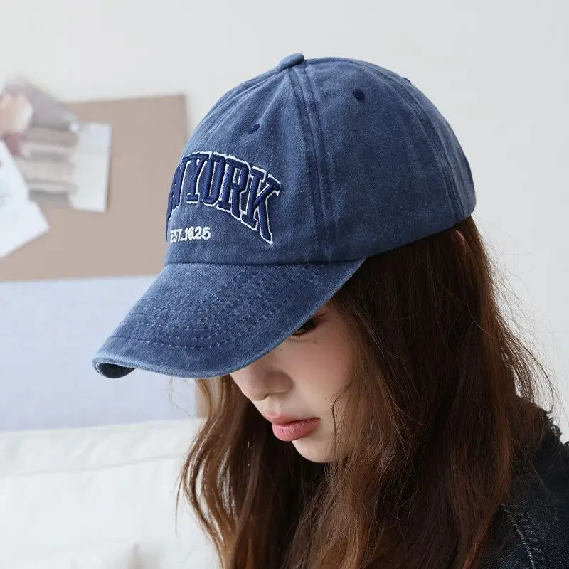 1 gorra lavada de Nueva York para hombres y mujeres Gorras Snapback Gorras de béisbol protección solar Casquette sombrero de papá gorra al aire libre