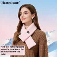 Fashionable USB heated scarf with soft plush faux fur for both men and women, suitable for cold winter neck warmth