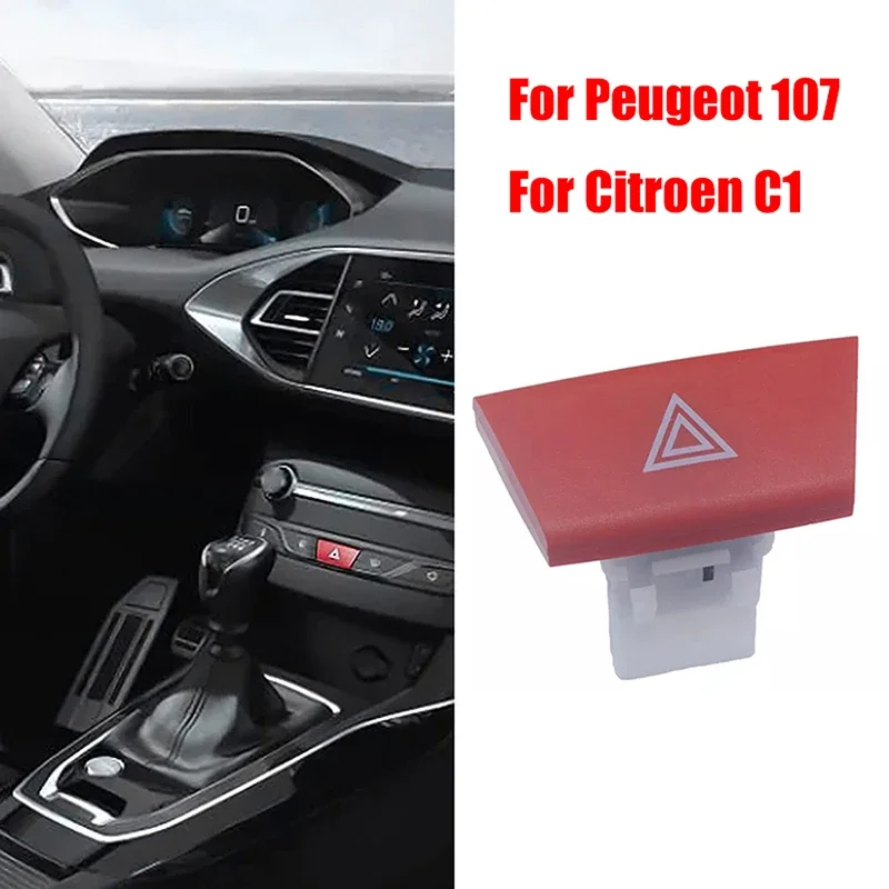 4 Pins Hazard Warning Switch Push Button For Citroen C1 2005-2014 PM PN 1.0 998 Ccm 50 KW 68 PS for Toyota Aygo Mk1 Accessories