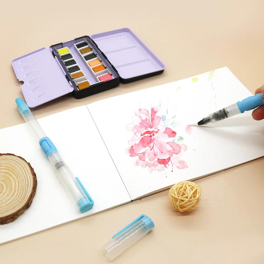 

12pcs Large Capacity Watercolor Brush Pens Smooth Grip Painting Tools Art Gift Water Storage Pens Durable Hand