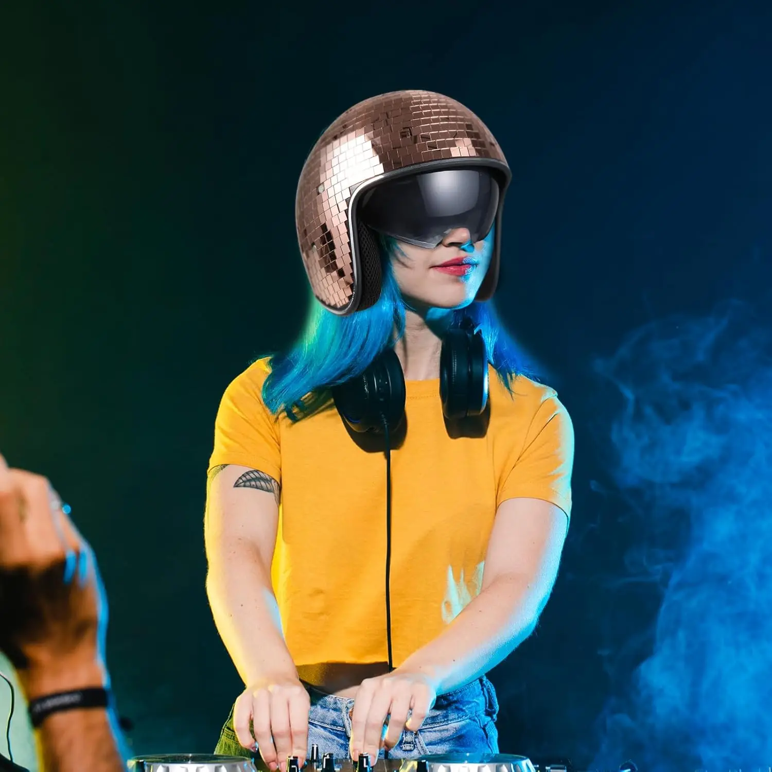 casque-boule-disco-decoration-de-fete-casquette-en-verre-paillete-avec-visiere-retractable-chapeau-de-cowboy