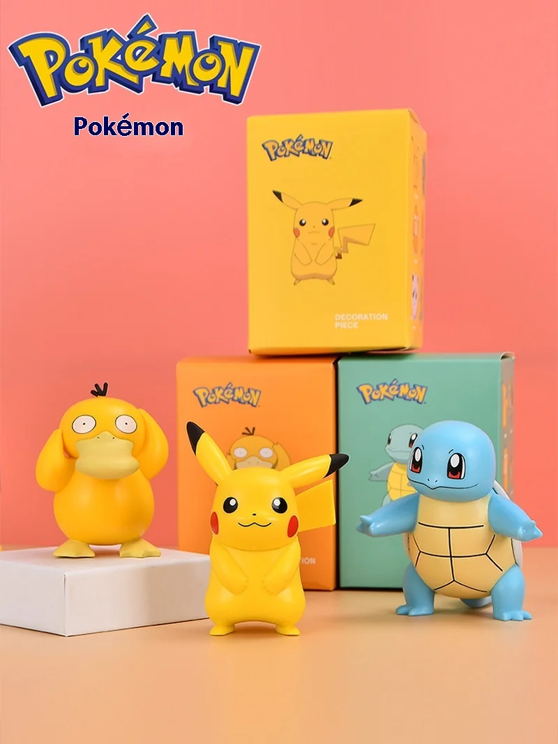 Pok É Mon Figurine Modèle Pikachu, Pok É Mon Génie, Ornement Tortue, Jouets, Peuvent être Collectés et Offrés comme Cadeaux aux Enfants