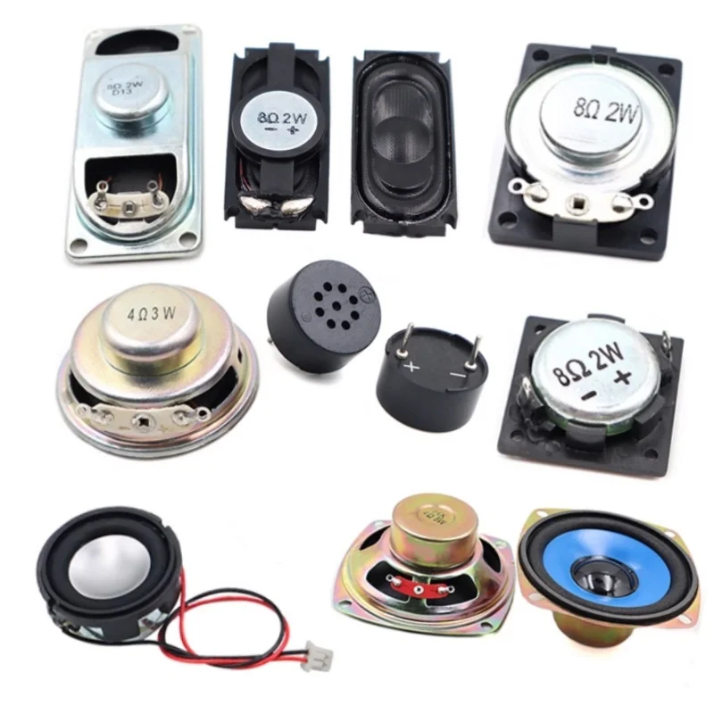 15/23/24/30/16/20/28/36/40/78mm Speaker 8/4Ω 1/2/3/5W Loudspeaker Pin-Type Plastic Metal Shell Round Square Paper Cone Speakers
