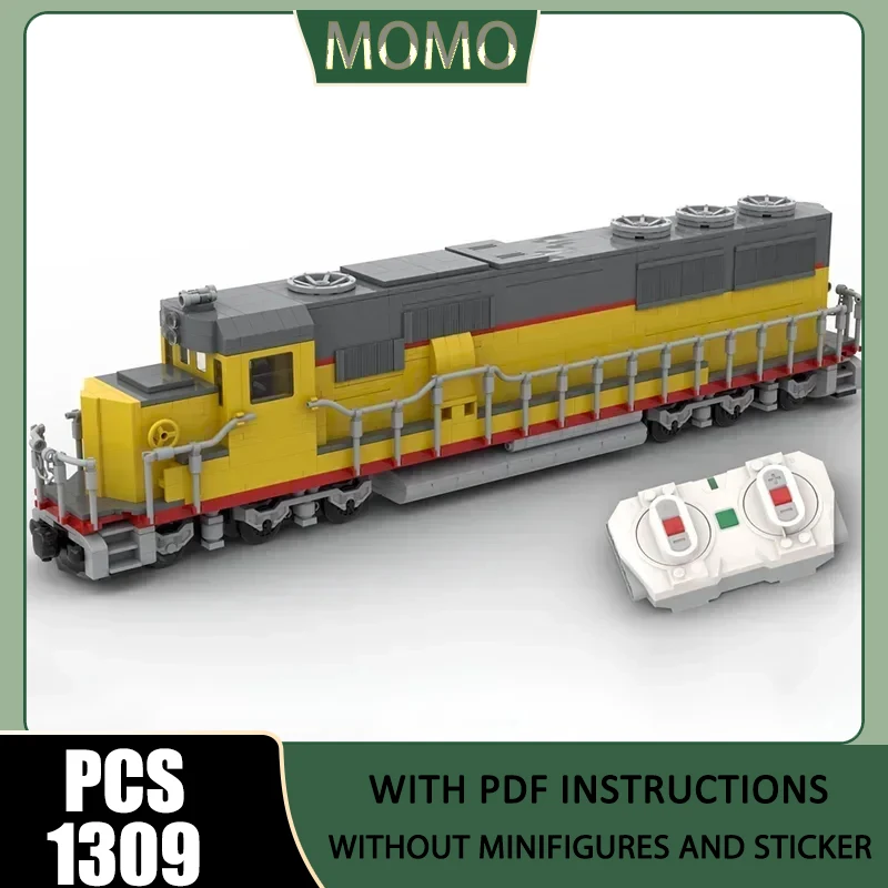 

Railway Train Model Moc Building Bricks Diesel locomotive EMD SD50 Union Pacifc Technology Blocks Gifts DIY Assembly Holiday Toy