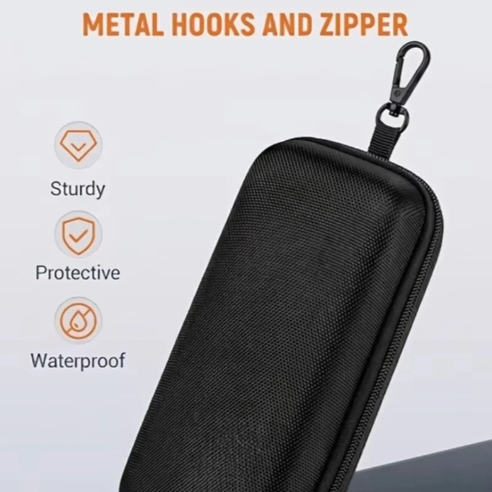 Hard Shell Glasses Storage Box Double Compartment Zipper Double Compartment Case Protective Lining Shockproof