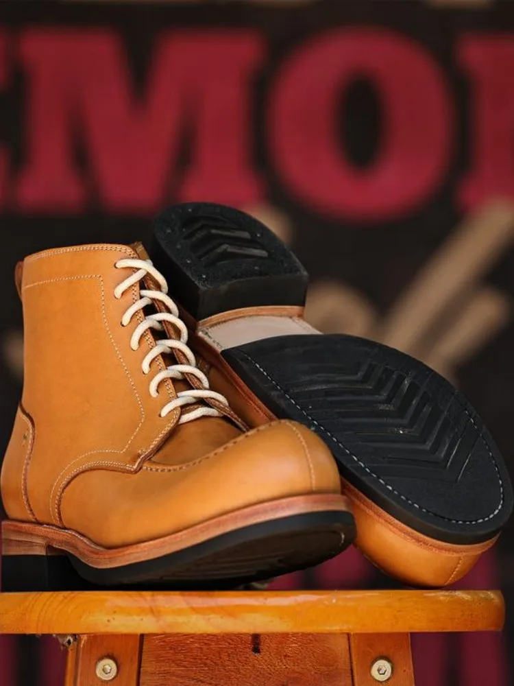 النمط الياباني جلد طبيعي جولة تو الدانتيل متابعة حذاء من الجلد بلون جلد البقر الذكور منصة يصعب ارتداء عالية أعلى الأحذية