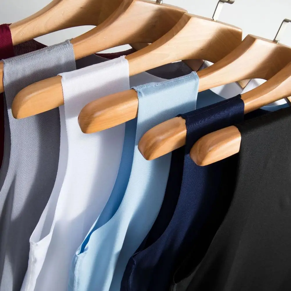 Sports VestV-neck Sleeveless Men Vest Ice Silk Smooth Elastic Moisture Wicking Slim Solid Fitness Seamless Vest Sportwear