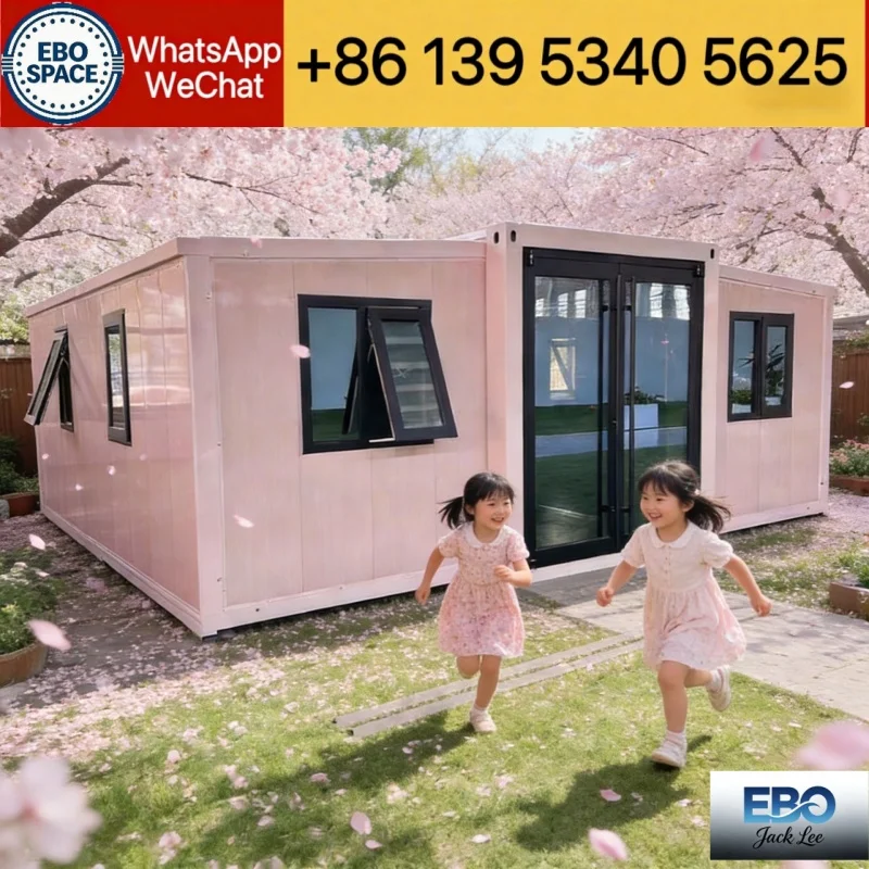 40-foot Double-wing Expandable Container House, Luxury Prefabricated House, Mobile Villa, Suitable for Hotels and Resorts
