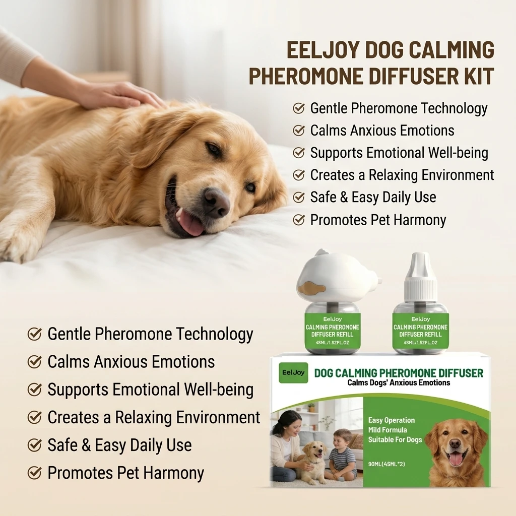 Hunde-Beruhigungspheromon-Diffusor-Set zur Angstreduktion, Emotionale Beruhigung von Haustieren, Reduzierung Impulsiver Aktionen, Umgebungsberuhigungshilfe für Haustiere – Detail 6