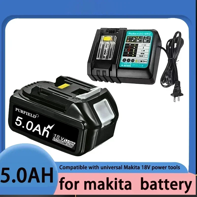 

for Makita 5000mAh 18V Rechargeable Power Tools Battery with LED Battery Li-ion Replacement LXT BL1860B BL1860 BL1850 Charger